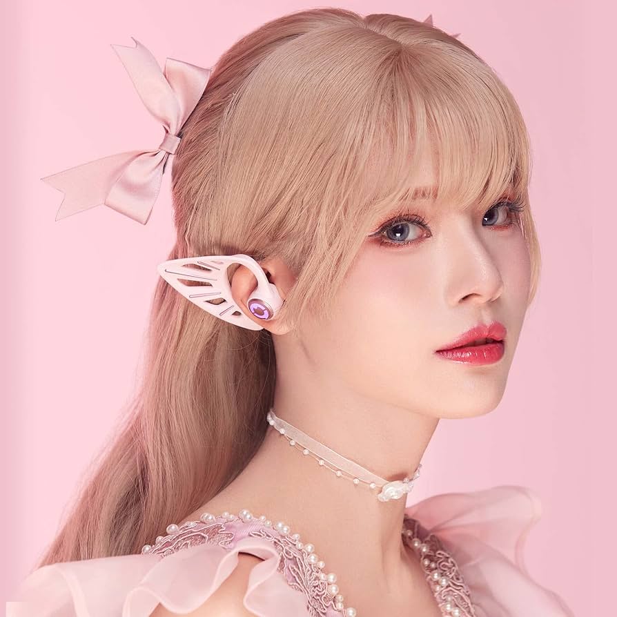YOWU エルフイヤホン ピンク YOWU Elf Ear Headphones, Wireless 5.0 Headphones, 10 Colors